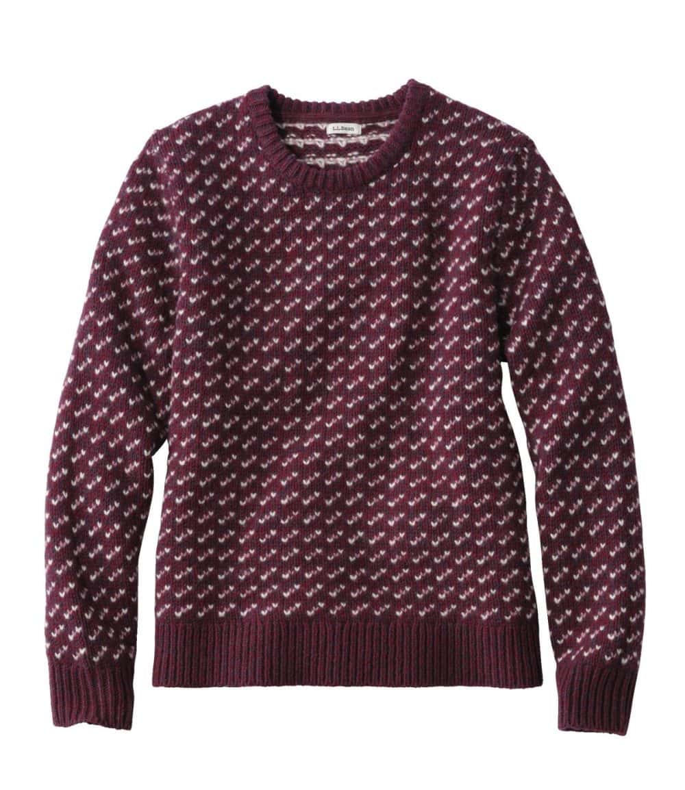 L.L.Bean「ビーンズ・クラシック・ラグ・ウール・セーター、クルーネックバーズアイ MEN'S」￥18,700