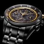 ミニッツリピーターの高低ふたつの音の広がりを⾒返しリングにグラデーションで表現