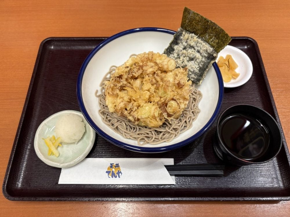 天丼てんや　小柱とやわとろ葱のかき揚げそば