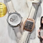 右） トノー［CT-27RGGR］￥23,650（税込） オールガードレザー［S18-TAG-GG］￥6,050（税込） イージーバックル［EB-16RG］￥550（税込） 左） オートマティックスケルトン［CAC-39SVSV］￥38,500（税込） オールガードレザー［S18-TAG-GG］￥6,050（税込） イージーバックル［EB-16SV］￥550（税込）