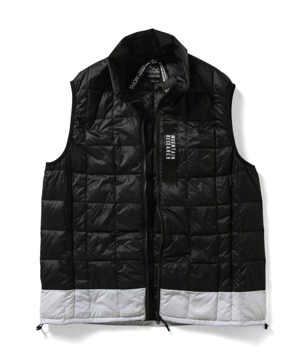 タイオン×マウンテンリサーチ「MR-TA-002Z-WHL_Down Zip Vest」￥16,500