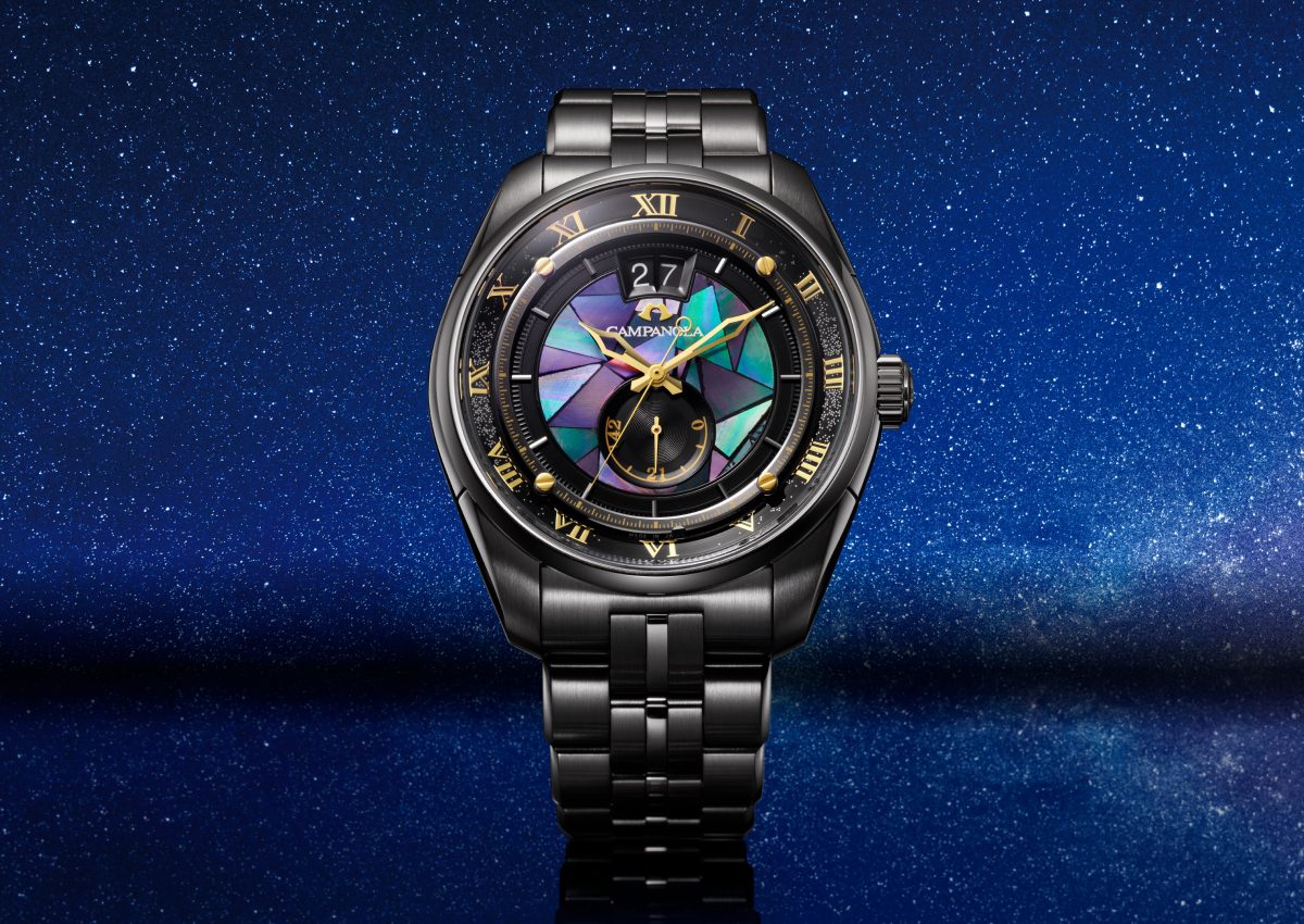 カンパノラ「25周年記念モデル 星響 メカニカル（NZ0004-57E）」￥1,320,000／⾃動巻＋手巻／42㎜径／⽇常生活用防水／パワーリザーブは約42時間／限定150本