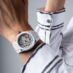 D1ミラノ「スケルトンスケッチ」￥137,500／自動巻／40.5㎜径／パワーリザーブは約42時間／5気圧防水