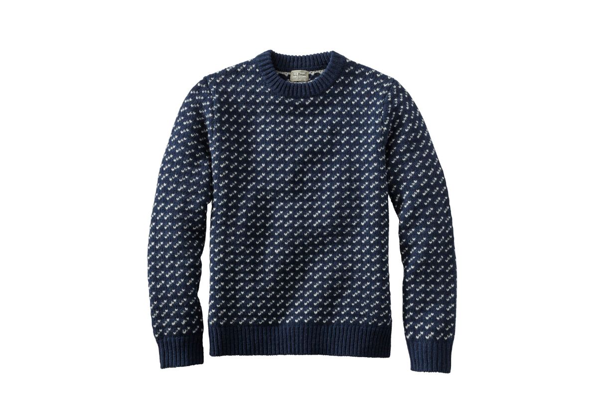 L.L.Bean「ビーンズ・クラシック・ラグ・ウール・セーター、クルーネックバーズアイ MEN'S」￥18,700