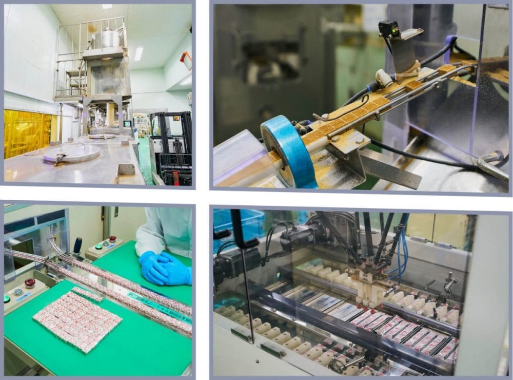 仕上げの打錠で“いつものキューブ”に