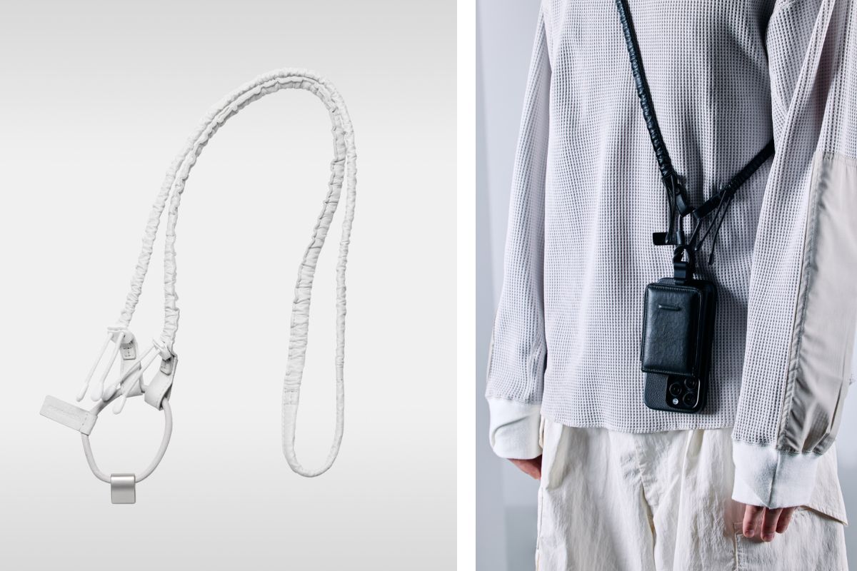 ドローコードによる長さ調整機能とバンジーストラップの伸縮により、身体との調和を生むプロダクトを目指した