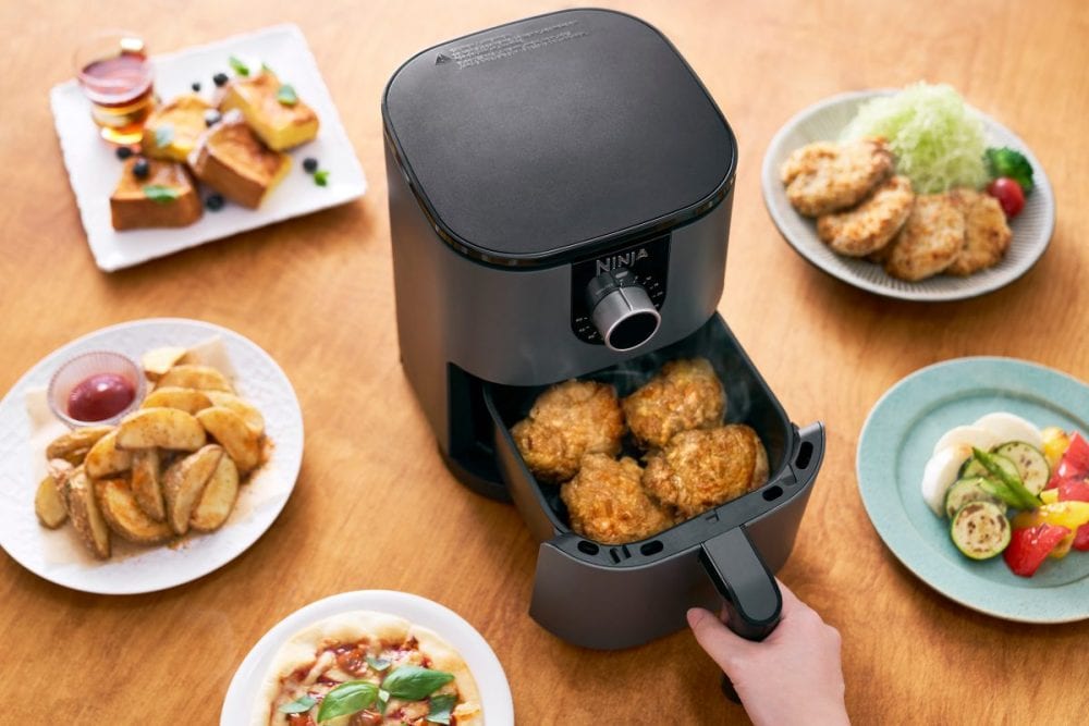 【ニンジャの卓上調理器】日本初上陸のエアフライヤーはスペパ抜群！ダイヤルをクルッと回せばカリッとジューシー！