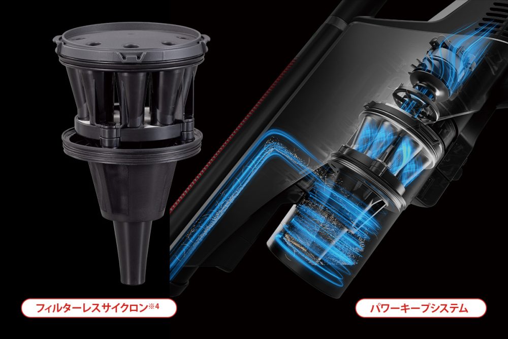 掃除開始から終了までパワフルな吸引力が持続