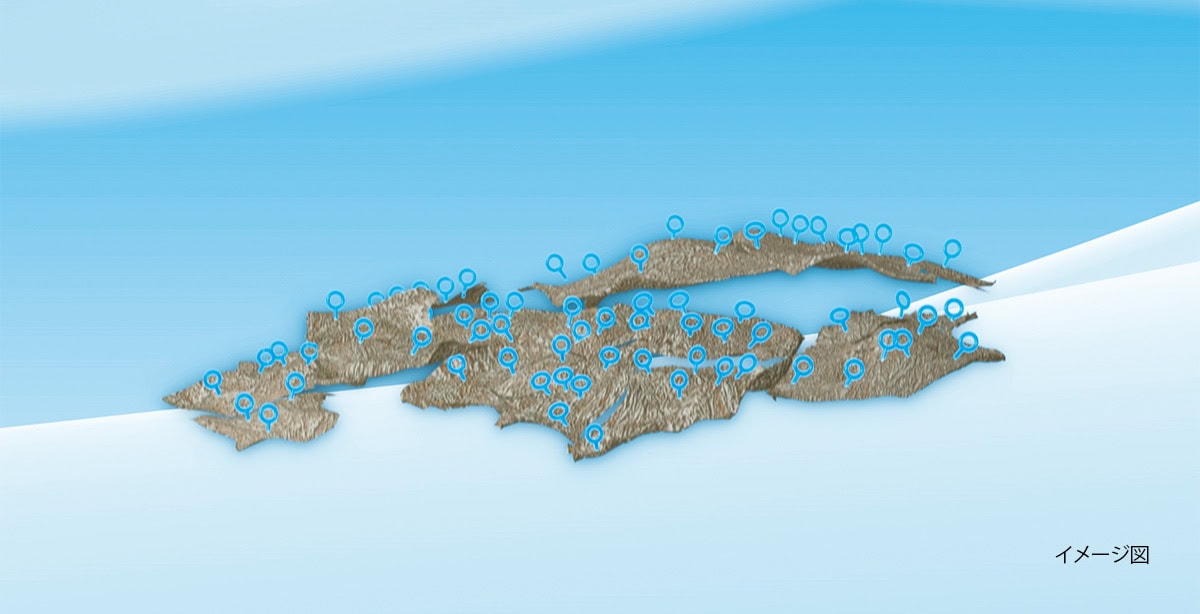 ウルトラファインバブルが繊維の奥まで洗浄成分を届け、汚れをはがし取ります