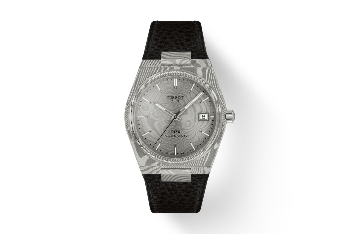 ティソ「ティソ PRX パワーマティック 80 ダマスカス」￥161,480／自動巻／38㎜径／10気圧／パワーリザーブは約80時間