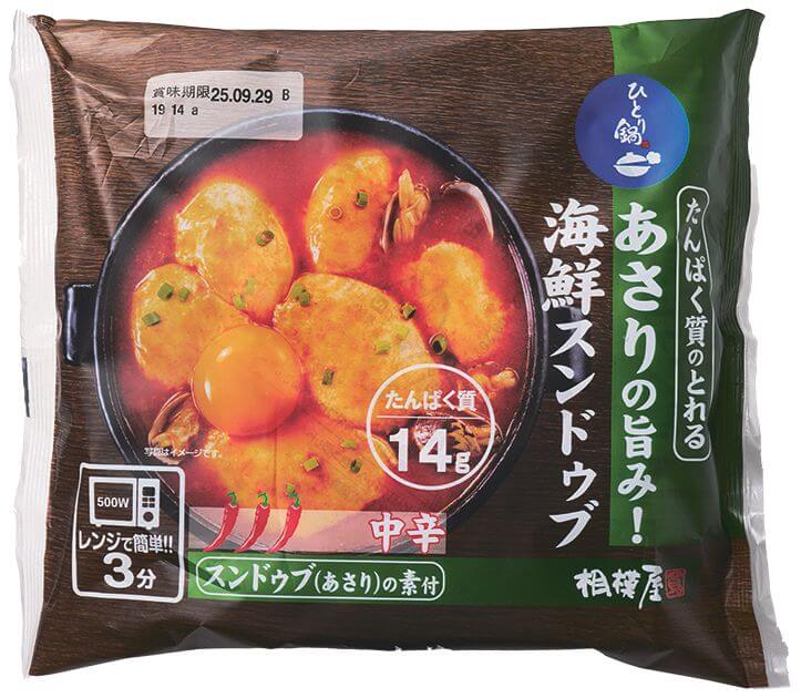 遅めの夕食部門大賞
相模屋
たんぱく質のとれるあさりの旨み！海鮮スンドゥブ
￥213