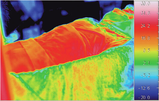 体がくるまった部分は、ほぼ体温と変わらない暖かさ