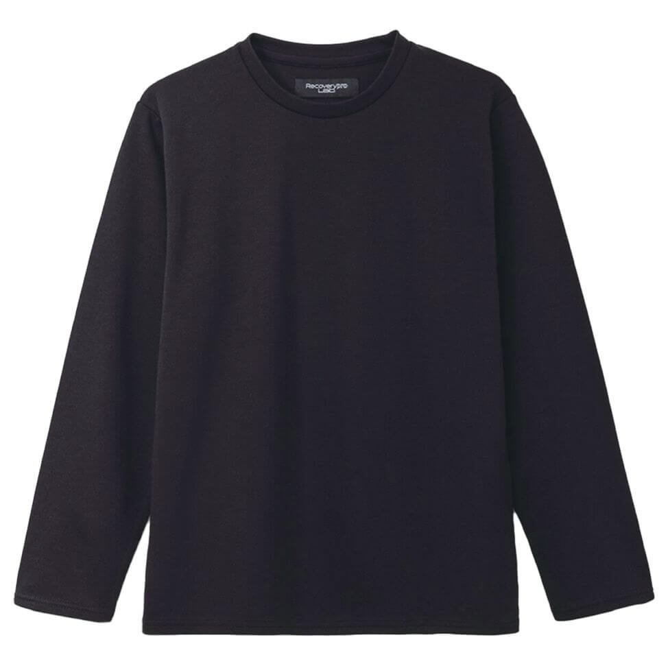 長袖クルーネック＋ロングパンツ上下セット サイズ：M・L・XL 単品価格：上各￥4,389（税込）、下各￥4,389（税込） BLACK