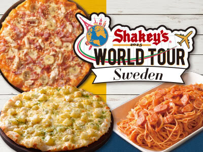 開催中の「スウェーデンフェア」では、スウェーデンの家庭料理をシェーキーズ流にアレンジした限定メニュー3種が登場