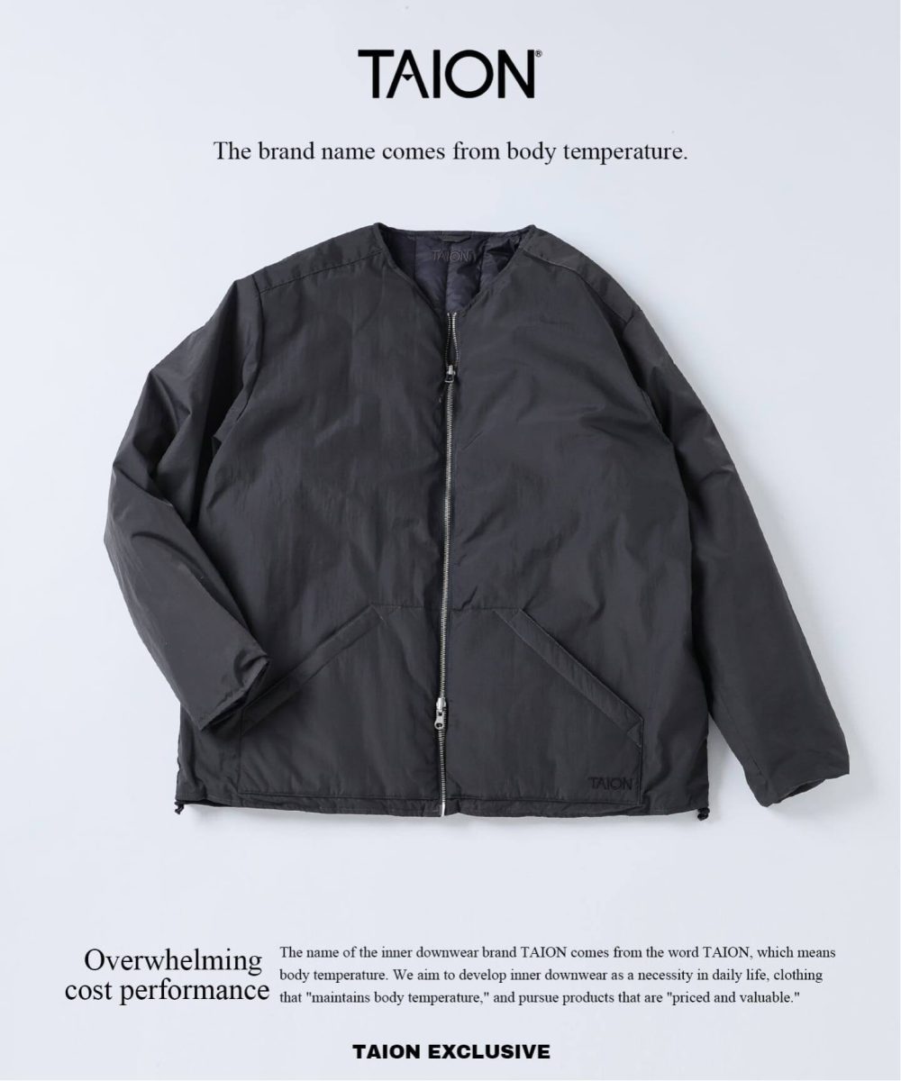 タイオン「別注 ヴァーチカルキルト リバーシブル ダウンカーディガン」￥15,950