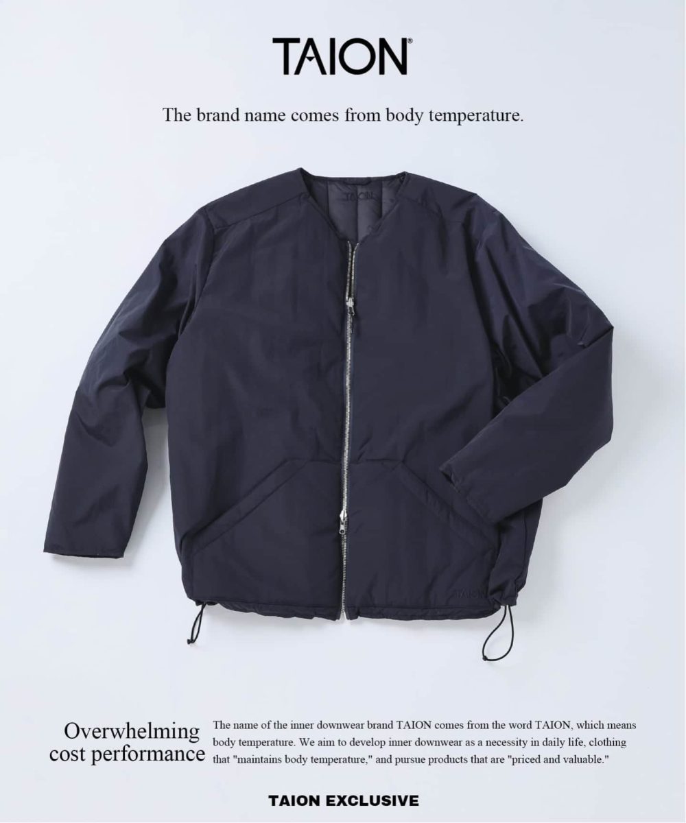 タイオン「別注 ヴァーチカルキルト リバーシブル ダウンカーディガン」￥15,950