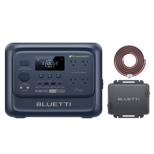 BLUETTI「AORA 100 V2（Bio-Based Plastics）+ Charger 1セット」￥172,800 → ￥85,000