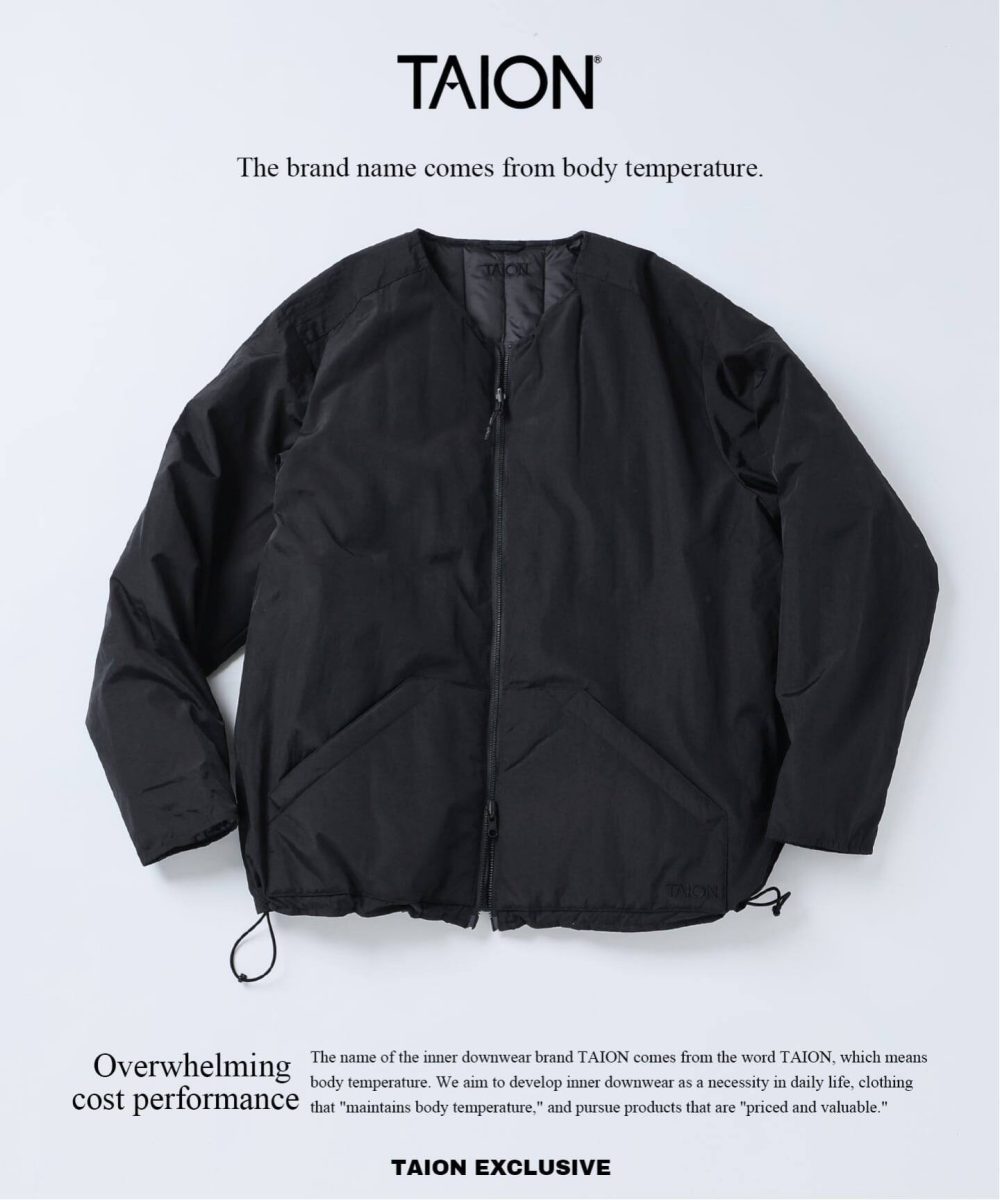 タイオン「別注 ヴァーチカルキルト リバーシブル ダウンカーディガン」￥15,950