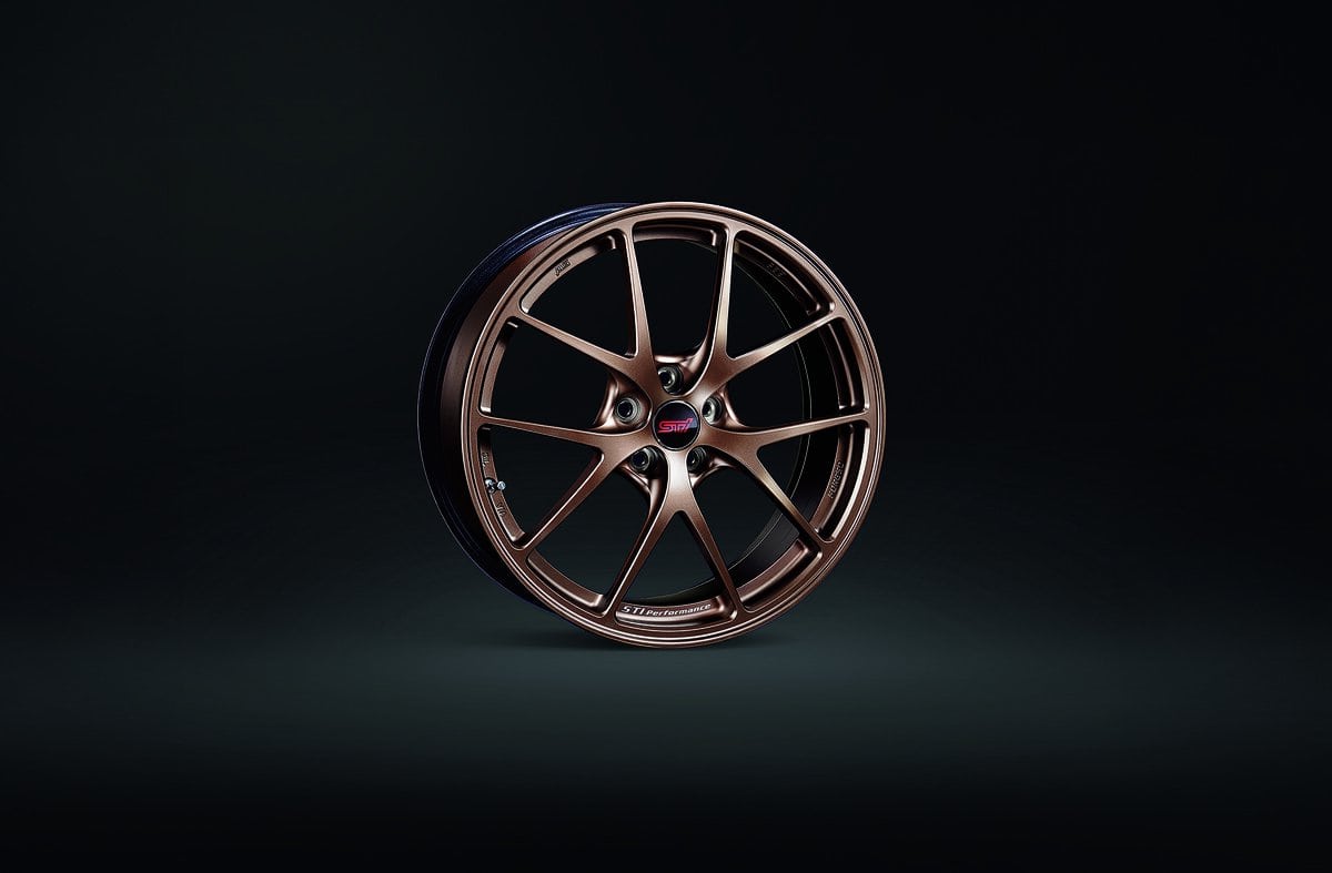 STI 製 BBS18 インチ×7.5J アルミホイール（マットブロンズ）