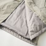 ポリエステル100%の中綿なので、ダウンほど暑すぎない