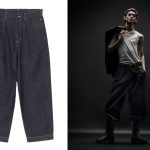 Ground Y × エドウイン「ワイドタックパンツ(インディゴデニム)」¥36,300