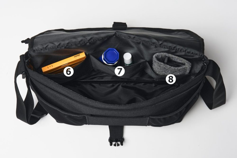 メイン荷室には3つの仕分けポケットがある