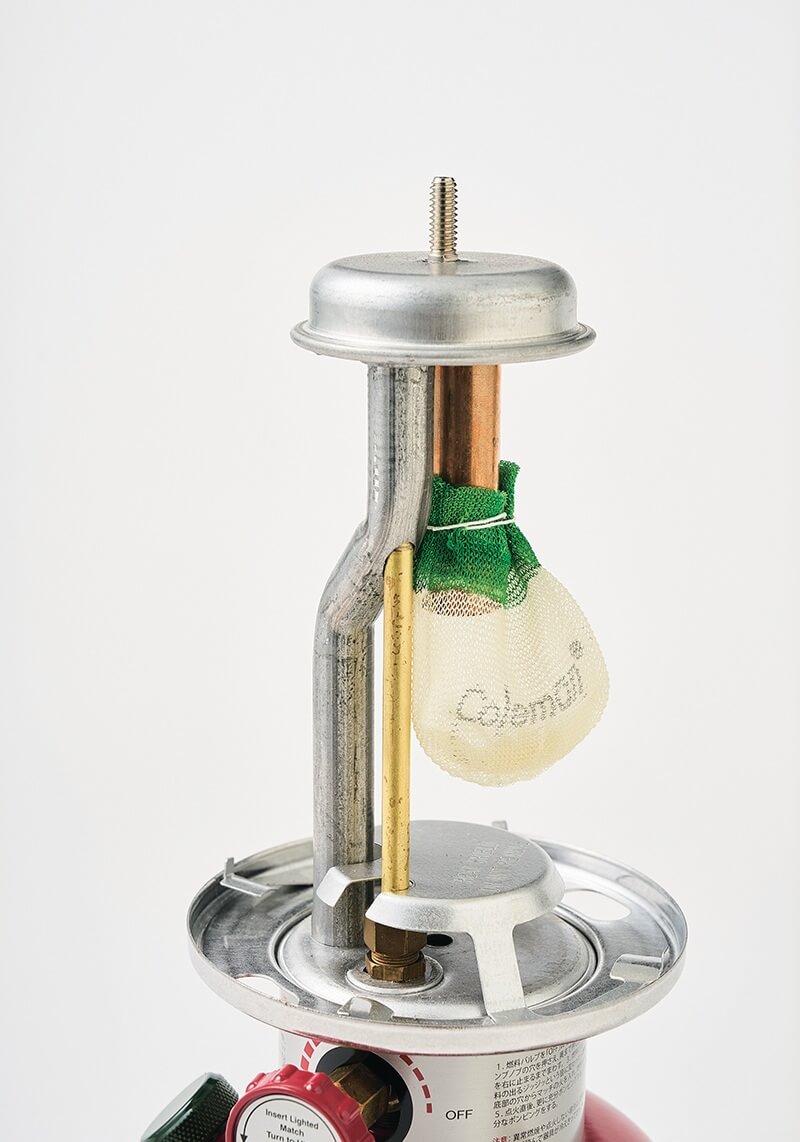 マントルを装着して点灯