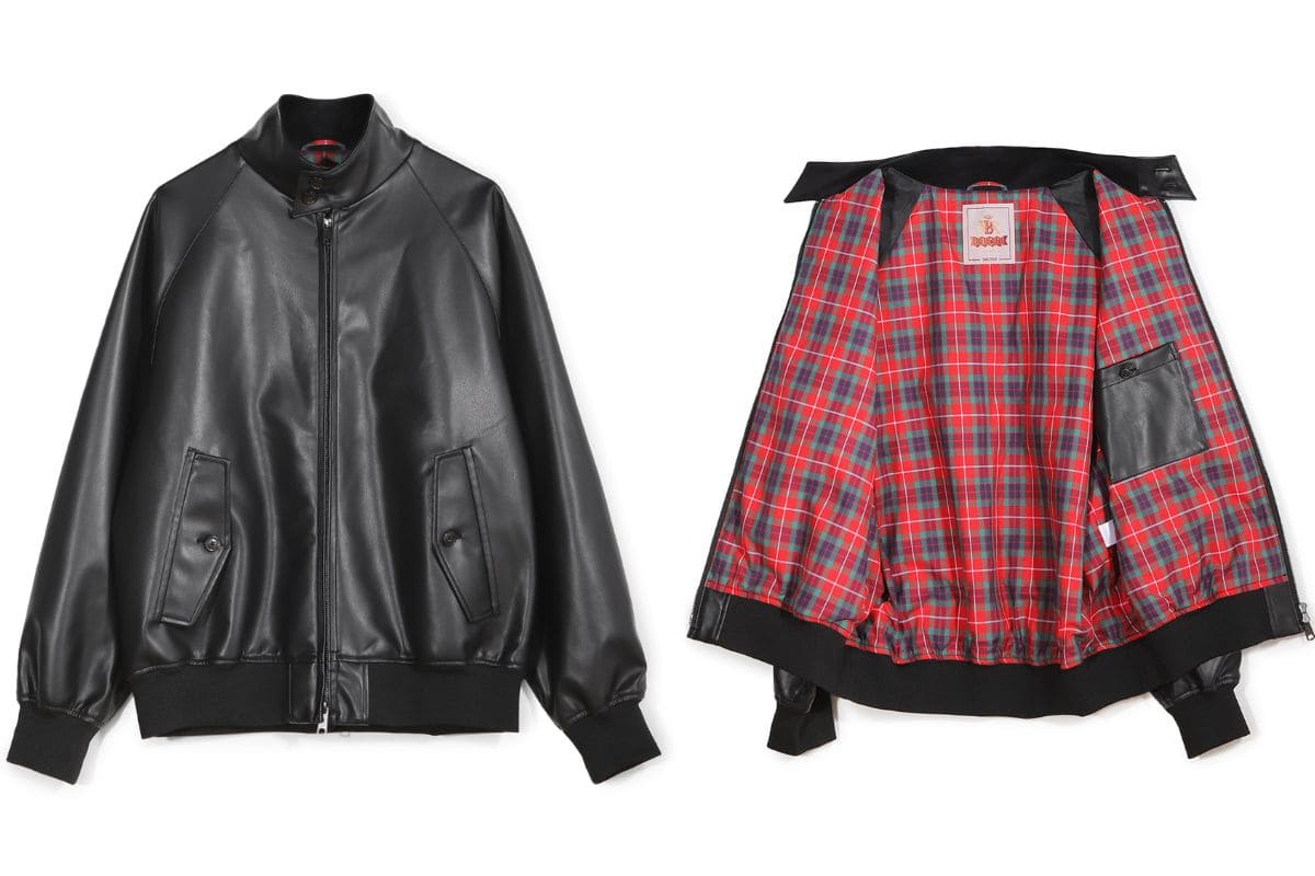 バラクータ「別注 フェイクレザーG9ハリントンジャケット」￥64,900