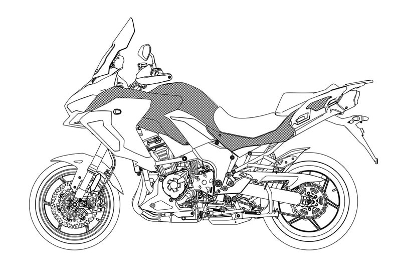 フューエルタンク、サイドカウル、サイドカバーには、傷を自己修復し、美しい外観を維持するカワサキの特殊コーティング塗装のハイリーディアブルペイントが施されている