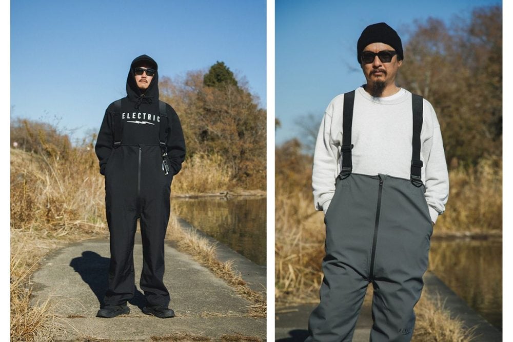 エレクトリック&times;レイクシーカーズ「EX WATER REPELLENT BIB PANTS」各￥16,500