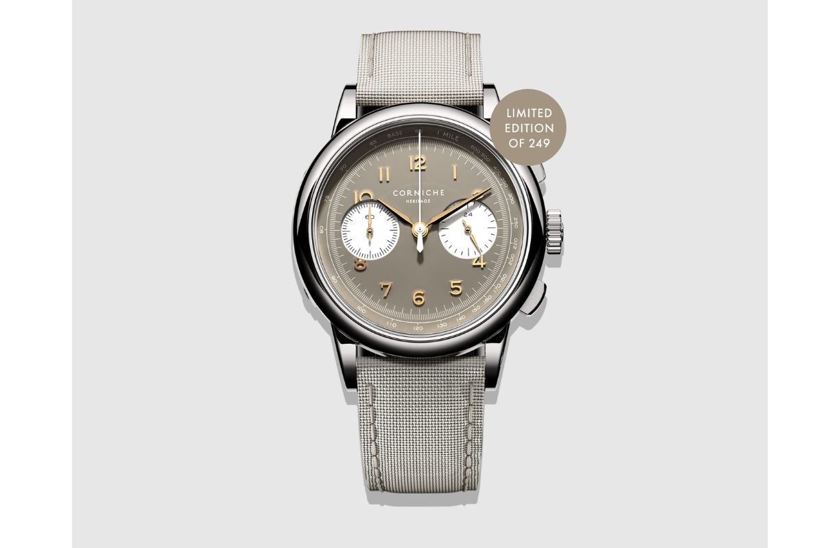 コーニッシュ「サンドミリテールⅡ」¥97,900/クオーツ/39㎜径/5気圧防水/世界限定249本