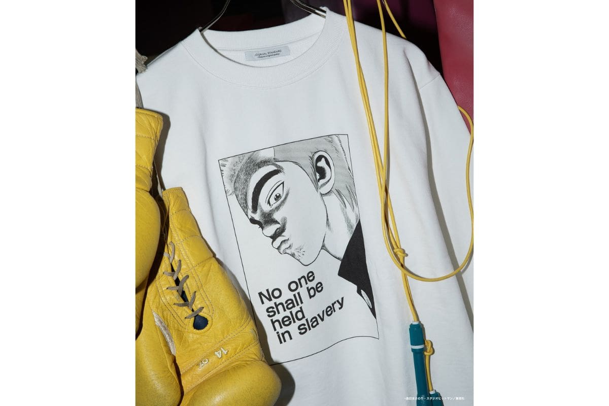 ジャーナルスタンダード「ろくでなしBLUES プリント スウェット(ホワイト)」¥14,300