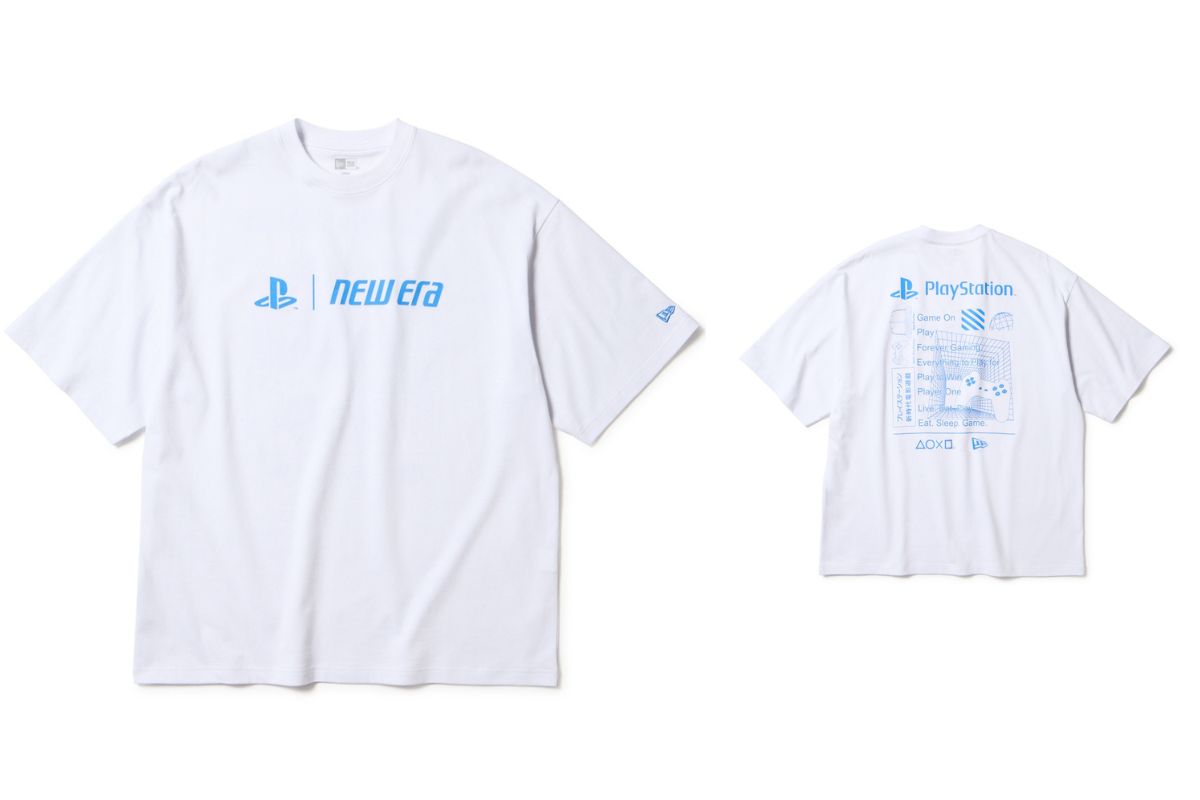 ニューエラ「半袖 オーバーサイズド コットン Tシャツ PlayStation スローガン」¥5,940