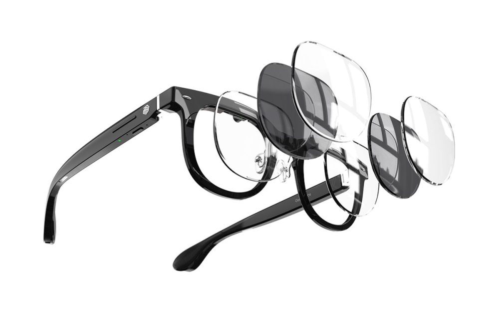 次世代型AIグラス「Halliday」本体の重さは28.5gと超軽量。フル充電で12時間駆動し、もちろん度付きレンズやサングラスにもレンズ交換可能