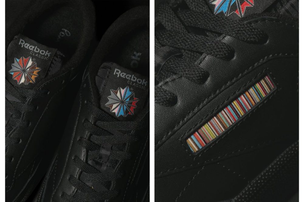 左足のサイドパネルにもポール・スミスのシグネチャーストライプが!