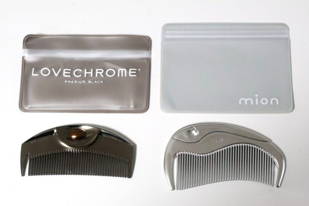 ドンキのヘアブラシシリーズ「mion」とラブクロム 「ツキ プレミアムブラック」を比較