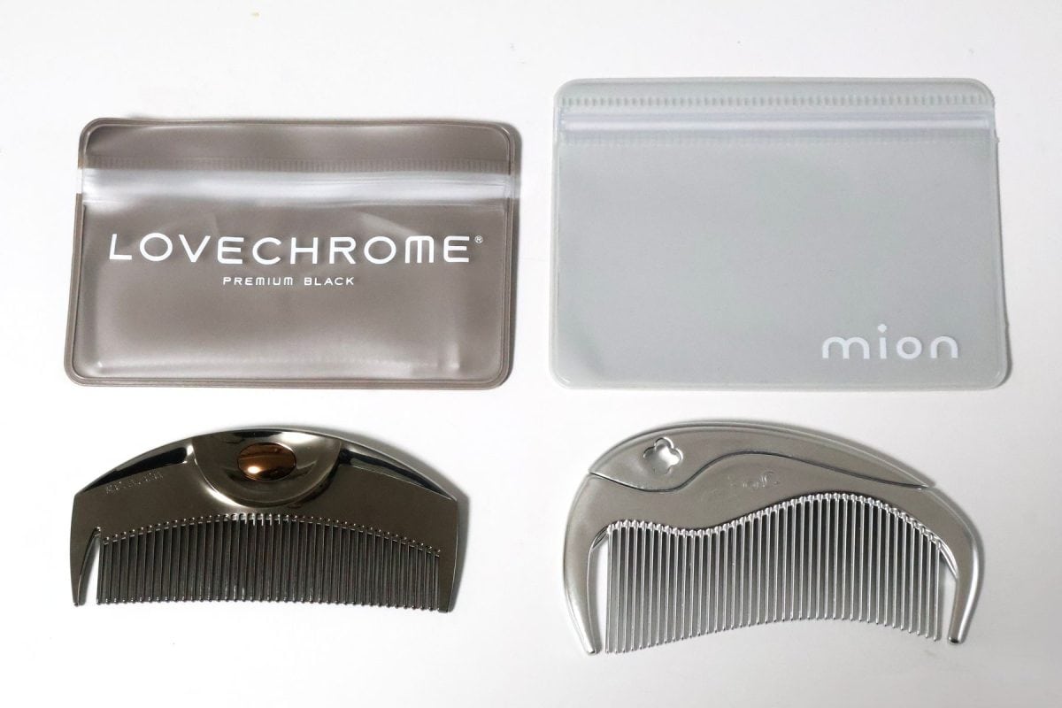 ドンキのヘアブラシシリーズ「mion」とラブクロム 「ツキ プレミアムブラック」を比較