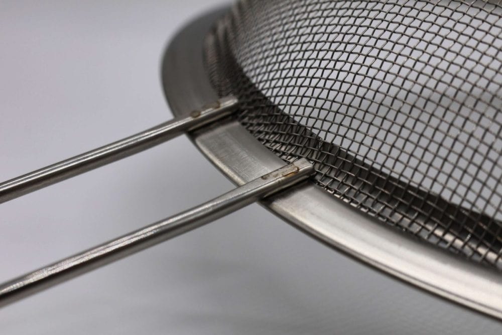 「ハンドル付き極細ワイヤーストレーナー 3点セット（87円）」　接合部も意外としっかり