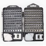 「115-in-1 精密ドライバーセット」左はHaulの87円のモノ、右は以前買った680円のモノ。めちゃめちゃ似ている…