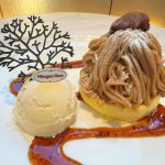 渋皮マロンのモンブランパンケーキ