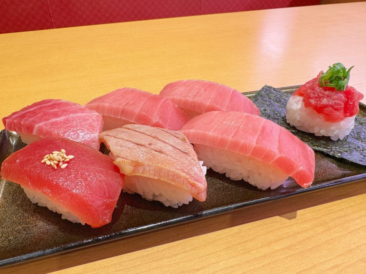 天然の本鮪を心ゆくまで堪能!「天然本鮪7貫盛り」