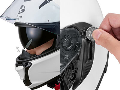 大型インナーサンシェードは2段階の高さの調整が可能