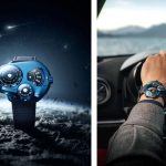 スペースワン「ワールドタイマー」￥539,000／52.7× 41.9㎜／3気圧防水／パワーリザーブは 38時間／3色展開／世界限定200本