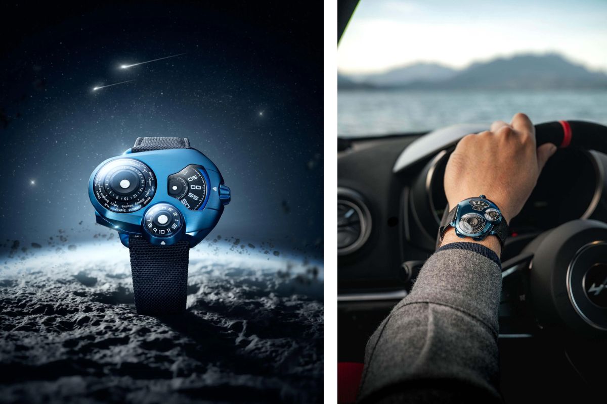 スペースワン「ワールドタイマー」￥539,000／52.7&times; 41.9㎜／3気圧防水／パワーリザーブは 38時間／3色展開／世界限定200本