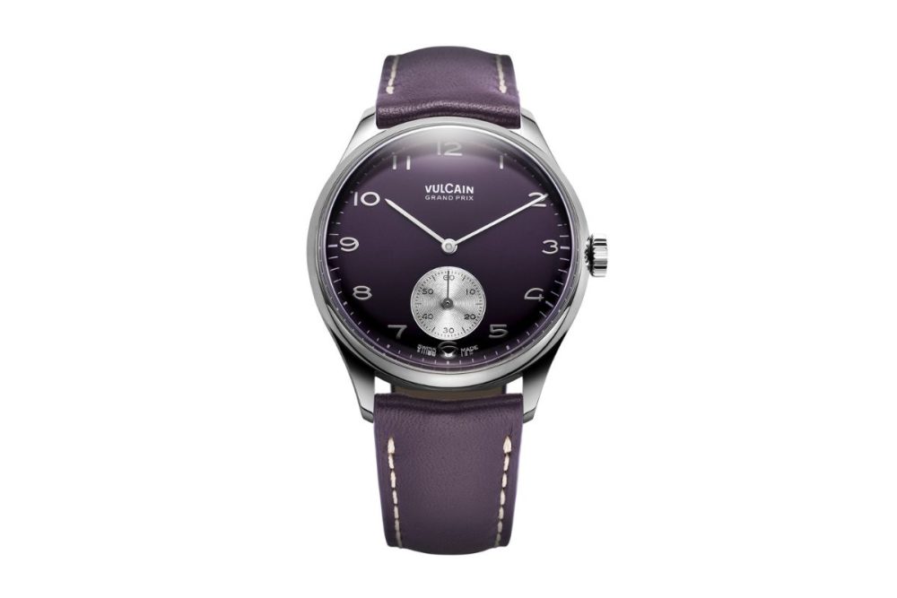 ヴァルカン「グランプリ スモールセコンド パープル リミテッドエディション」￥264,000／自動巻／39㎜径／パワーリザーブは約40時間／50m防水／世界限定25本