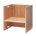 カインズ 収納棚にもなる、座る高さが選べるチェア ナチュラル