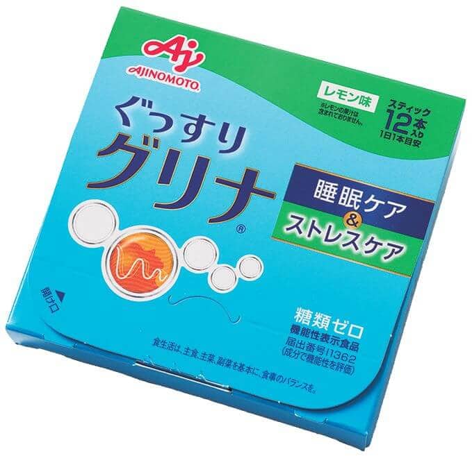【睡眠サポート食品部門 大賞】味の素
「グリナ&reg;」睡眠ケア＆ストレスケアスティック12本入り
￥2,709（編集部調べ）