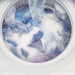 泡化した洗剤が浸透