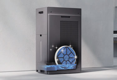 加湿フィルターは自動洗浄