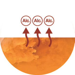 醸造後にアルコールを分離